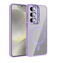Galaxy S25 Remim Lensli Magsafe Standlı Kapak - Lila