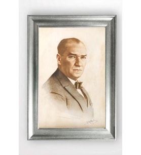 Gümüş Çerçeveli Atatürk Tablo cv1377