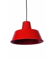 Retro Metal Sarkıt Avize Rustik Tekli Kırmızı Sarkıt Cafe Mutfak Aydınlatma Çap:35 cm