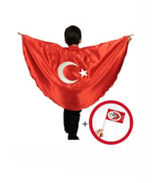 Türk Bayraklı Pelerin-Okul Gösteri Kostümü