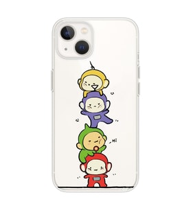 Iphone 15 Uyumlu Teletubbies Tasarımlı Şeffaf Telefon Kılıfı