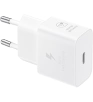 Samsung 25 Watt Şarj Adaptörü + Kablo Seti, Beyaz (Çok Renkli)