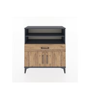 Arges Şifonyer 3 Raflı Tek Çekmeceli 2 Kapaklı 88x30x96 Antrasit-Çam