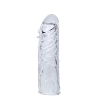 OdinsShop Damarlı Uzatmalı Şeffaf Silikon Penis Kılıfı