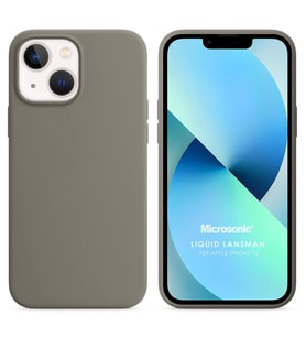 Microsonic Apple iPhone 13 Kılıf Liquid Lansman Silikon Gri