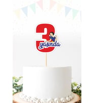 Pamuk Prenses Temalı 3 (üç) Yaşında Pasta Süsü *Kalın Kağıt