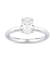 1.10 Karat Oval Tektaş Laboratuvar Pırlanta Yüzük - HRD Sertifikalı