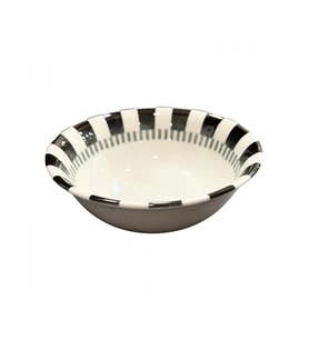 Cooker Porselen Siyah Beyaz Çorba Kasesi 6'lı 14 cm