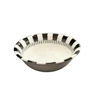 Cooker Porselen Siyah Beyaz Çorba Kasesi 6'lı 14 cm