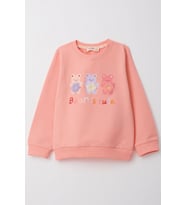 Breeze Kız Çocuk Sweatshirt Sevimli Ayıcıklar Baskılı 1.5-5 Yaş, Somon