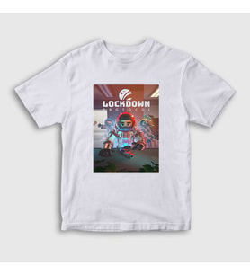 Presmono Unisex Çocuk Beyaz Oyun Lockdown Protocol T-Shirt 476852tt