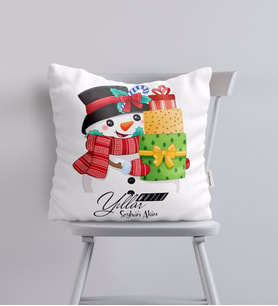 BK Gift Kişiye Özel Yılbaşı Mutlu Yıllar Tasarımlı Yastık-6