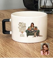 Kişiye Özel Karikatürlü Movie Lover Lüks Fincan Doğum Günü Hediyesi