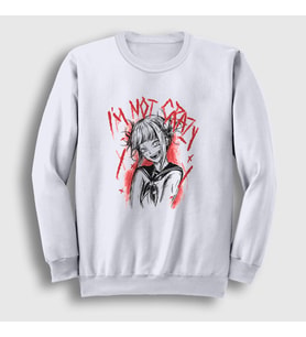 Presmono Unisex Beyaz Himiko Toga V3 Anime My Hero Academia Sweatshirt 359621tt