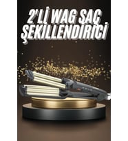 İkili Wag Maşa Saç Şekillendirici Seramik Kaplama Isı Ayarlı