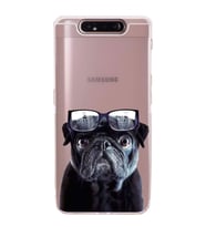 PrintiFy Samsung Galaxy A80 ile Uyumlu Köpek 3 Kamera Korumalı Şeffaf Kılıf