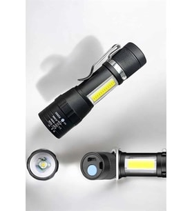 El Feneri Led USB Şarjlı Zoom Mini Led Işık Acil Durum Feneri