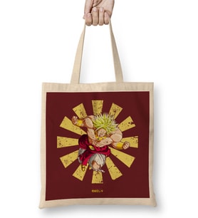 Broly Retro Japanese Dragon Ball Z Bez Çanta Uzun Saplı