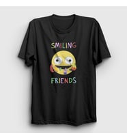 Presmono Unisex Siyah Poster Smiling Friends T-Shirt 533760tt