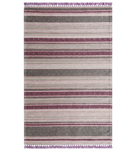 Bespoky Eberndorf Mavi Patchwork Pamuklu El Dokuması Alan Halısı