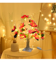 Led Işıklı Çiçek Masa Lambası, Renkli, 35x35