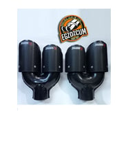 Akrapovic 90 Mm Uyumlu Çift Çıkış Sag Sol Takım Karbon Kaplama Egzoz Ucu - -