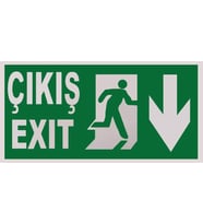 Pvc Levha - Çıkış/Exit Aşağı Yön