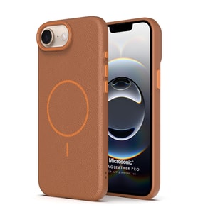 Microsonic Apple iPhone 16e Kılıf MagLeather Pro Kahverengi (Kahverengi)