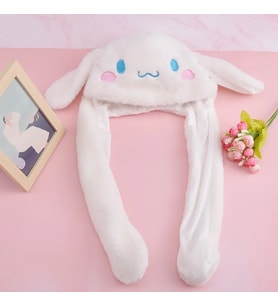 Sanrio Kuromi Cinnamoroll My Melody Şapka Kulakları Hareket Eden Şapka Işıklı Modlu Peluş Bere Şapka