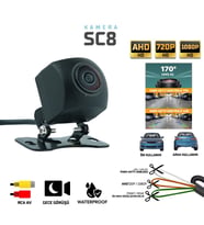 Sentinel SC8 170° Geniş Açı Araç Ön/Arka Görüş Kamerası – AHD 720P / 1080P, Gece