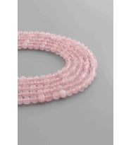 Pembe Kuvars Doğal Taş Kristal Kesim 4mm Dizi