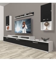 Decoraktiv Ekoflex 270DA Slm Tv Ünitesi Tv Sehpası - Beyaz Siyah (Siyah - Beyaz)