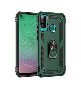Huawei P40 Lite E Kılıf Sofya Yüzüklü Silikon Kapak - Yeşil