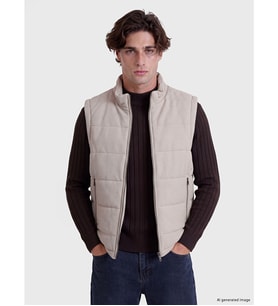 LCW Vision Gri Slim Fit Dik Yaka Erkek Şişme Yelek