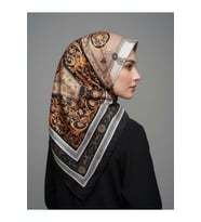 Soft Pamuklu Daire Desenli Şal