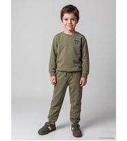 LCW Kids Haki Dinozor Baskılı Erkek Çocuk Eşofman Takımı