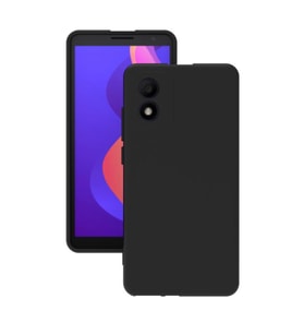 TCL 303 Kılıf Kamera Korumalı Silikon Rubber Arka Kapak (Siyah)