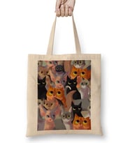 Kediler Lotsa Cats Bez Çanta Uzun Saplı