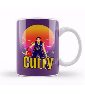 Seth Curry Vintage Art   Legend Basketball Gift Kupa Bardak Porselen
