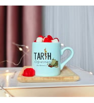 Tarih Öğretmeni Tasarımlı Kişiye Özel Yeşil Türk Kahvesi Fincanı