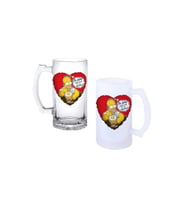 Ghostbastır Design Simpsons Kulplu Bira Bardağı Buzlu veya Şeffaf Seçenekli 0206