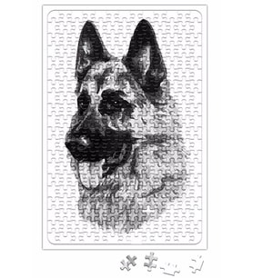 Alman Kurt Pug Köpek Puzzle 240 Parça Yapboz
