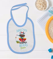 BK Kids Kişiye Özel Mavi Bebek Mama Önlüğü - Model 143