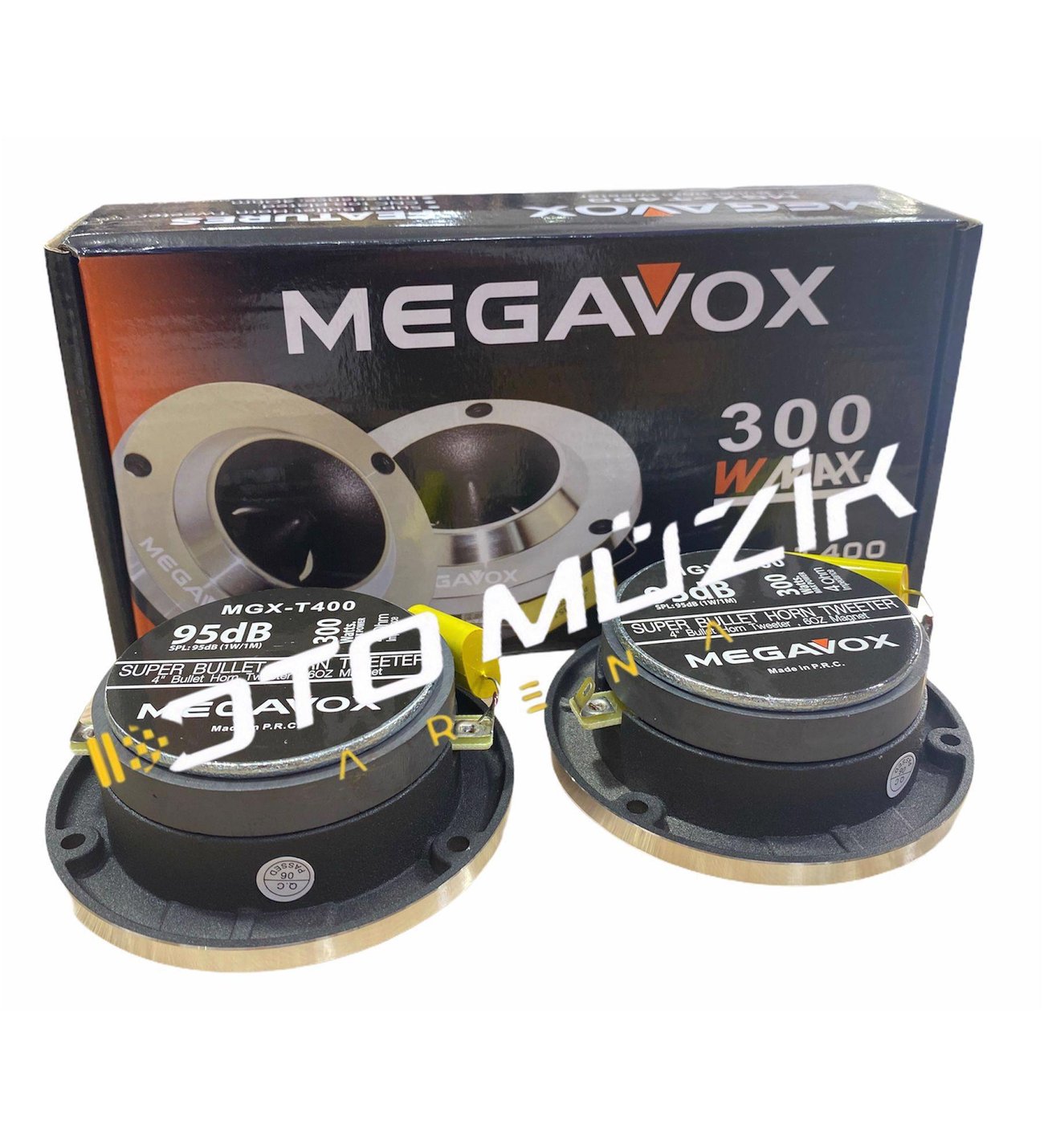 Megavox MGX-T400 300 Watt Bullet Horn Dome Tweeter 10 cm