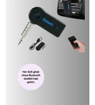 Mey İthalat® Araç İçi Bluetooth AUX Adaptörü ve Telefon Görüşme Cihazı
