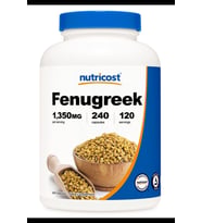 Nutricost Fenugreek Seed 1350mg, 240 Capsules - Gluten Free, Non-GMO-TR TEK YETKİLİ SATICISINDAN.3932 (Renksiz)