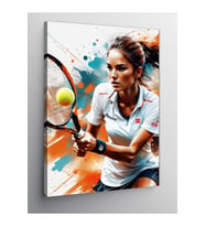 Kanvas Tablo Tenis Oynayan Kadın 100 X 140 Cnvsdkey-126087-100-140