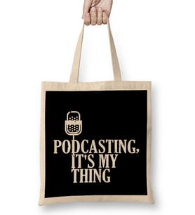 Podcasting, It s My Thing Funny Podcasters Bez Çanta Uzun Saplı