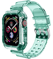 Apple Watch Series 3 38mm için Kordon Transparent Clear Band Yeşil