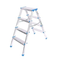 4+4 ÇİFT BASAMAKLI ALÜMİNYUM METAL MERDİVEN YÜKSEKLİK = 92CM BAŞ GENİŞLİK = 8CM (5680)